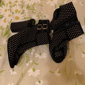 Black & gold Chunky Heels